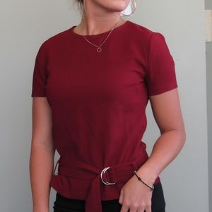 Burgundy dress shirt